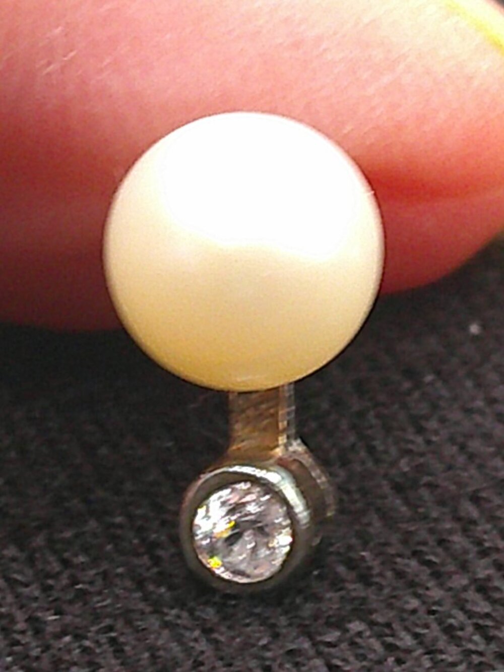 Sterling Silver Simulated Pearl Studs